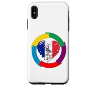 Joli Drapeau français en Forme de cœur Jour International de la Francophonie Coque pour iPhone XS Max