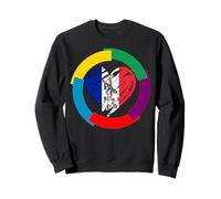 Joli Drapeau français en Forme de cœur Jour International de la Francophonie Sweatshirt