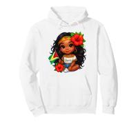 Joli Drapeau Guyanais pour Fille Hibiscus Island Heritage Culture Sweat à Capuche