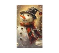 Joli drapeau imprimé bonhomme de neige drapeau de jardin pour l'extérieur toutes saisons, drapeau décoratif de la maison, drapeau moderne pour la maison