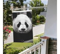 Joli drapeau panda noir et blanc, 61 x 91 cm, pour extérieur, intérieur, printemps, été, automne, hiver, drapeaux de jardin avec œillets verticaux double face pour décorations de cour