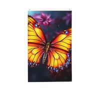 Joli drapeau papillon de 0,9 x 1,5 m, double face, drapeau de jardin vertical avec œillets en laiton, toile de fond photo, drapeau de cour pour intérieur et extérieur