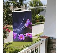 Joli drapeau papillon violet 61 x 91 cm pour extérieur et intérieur, printemps, été, automne, hiver, drapeaux de jardin avec œillets verticaux double face pour décorations de cour