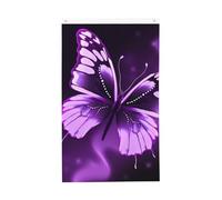 Joli drapeau papillon violet de 0,9 x 1,5 m, double face, avec œillets en laiton, bannière de bienvenue saisonnière pour cour, porche, pelouse