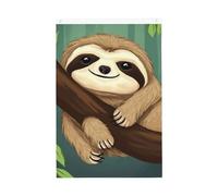 Joli drapeau paresseux 61 x 91 cm pour extérieur et intérieur - Pour le printemps, l'été, l'automne, l'hiver - Drapeaux de jardin avec œillets verticaux double face pour décorations de cour