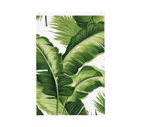 Joli drapeau vert avec feuilles de palmier de 0,9 x 1,5 m, drapeaux de jardin vibrants, bannière de bienvenue saisonnière avec œillets en laiton, décoration de fond photo pour cour, porche, pelouse