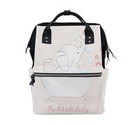 Joli Éléphant Rose Sac à Langer Sac à Dos Grande Capacité Multifonction Sac à Couches pour Voyage Maman Femme Papa