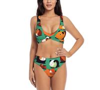 Joli ensemble bikini cochon d'Inde pour maillot de bain, piscine, plage, vacances, sports nautiques, essentiel, Noir , S