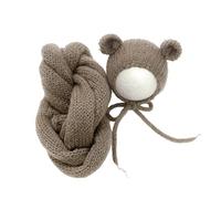 Joli Ensemble De Costumes D'ours Pour Bébé Ensemble Enveloppe En Mohair Et Chapeau Nouveau-nés Doit Être Tricoté Avec Chapeau Tenue Sur Le Thème De L'ours Les Séances Photo Tenues