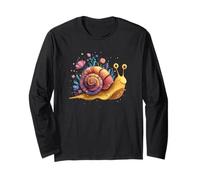 Joli Escargot avec Un Aspect Fleuri Manche Longue