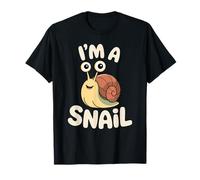 Joli escargot de dessin animé avec texte amusant T-Shirt