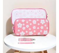 Joli étui de transport compatible avec Nintendo Switch/OLED, rose Sakura - Coque de protection rigide portable - Accessoires pour filles