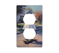 Joli fantôme équitation une planche à roulettes couvercle interrupteur interrupteur décoratif 1 gang plaque murale pour cuisine salle de bain taille 7 x 11,4 cm