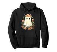 Joli fantôme Floral d'halloween avec Fleurs Pastel Sweat à Capuche