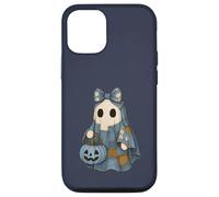 Joli fantôme Patchwork dans Une Robe en Jean avec Panier Citrouille Coque pour iPhone 12/12 Pro