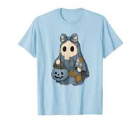 Joli fantôme Patchwork dans Une Robe en Jean avec Panier Citrouille T-Shirt