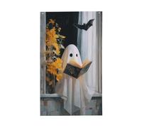 Joli fantôme pour lire un livre de fenêtre, cour, maison, drapeaux, 9,5 x 1,5 m, bannière de vœux avec œillets, décoration d'intérieur et d'extérieur