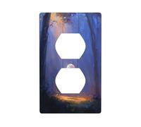 Joli fantôme sur une balançoire - Couvercle d'interrupteur décoratif - Plaque murale pour cuisine, salle de bain - Dimensions : 7 x 11,4 cm