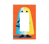 Joli fantôme tenant un chat noir dans les bras - Plaque murale à bascule unique - Décoration pour la maison, la cuisine, la salle de bain