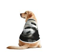 Joli gilet pour chien imprimé pandas, doux et respirant, vêtements sans manches, vêtements tendance pour les races moyennes et grandes