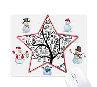 joli graffiti école style arbre silhouette le bonhomme de neige étoile tapis de souris