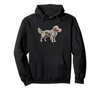Joli graphisme Golden Retriever Pink Bubble Gum pour Amoureux des Chiens Sweat à Capuche