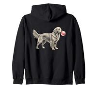 Joli graphisme Golden Retriever Pink Bubble Gum pour Amoureux des Chiens Sweat à Capuche