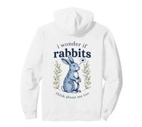 Joli graphisme « I Wonder If Rabbits Think About Me Too Bunny » Sweat à Capuche