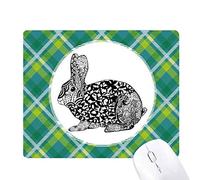 joli gros lapin animal portrait sketch réseaux verte grille pixel tapis de souris