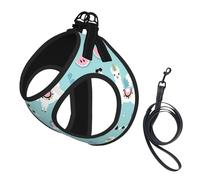 Joli harnais pour chien imprimé lama, 2 boucles, gilet pour chien, clip de laisse avant anti-traction, pour chiens de petite et moyenne taille
