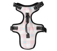 Joli harnais réfléchissant bleu et rose pour chien personnalisé pour dressage de singe, harnais pour chat avec poignée Chaleco para perro, taille M