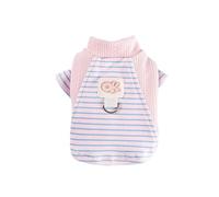 Joli Haut rayé à col Montant for Petits Chiens comme Les Bichons Frisés et Les Teddy.(Pink,XL)