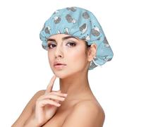Joli hérisson,Bonnet de nuit en satin pour adulte - Bonnet de nuit élastique pour femme, couvre-cheveux de nuit