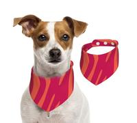 Joli imprimé Animal Rose Orange zèbre léopard,Bandanas pour Chien, écharpe en Coton, Bavoirs réglables pour Animaux de Compagnie,L