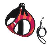 Joli imprimé Animal Rose Orange zèbre léopard,Harnais pour Animaux de Compagnie, Harnais réfléchissant réglable pour Chien,L