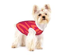 Joli imprimé Animal Rose Orange zèbre léopard,T-Shirt sans Manches en Coton pour Animaux de Compagnie, Gilet Respirant, Extensible et Doux,L