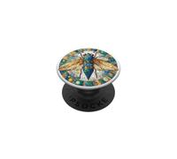 Joli Insecte Cigale Bleue PopSockets PopGrip Adhésif