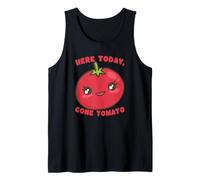 Joli Jeu de Mots aux tomates Here Today Gone Tomato Humour Débardeur