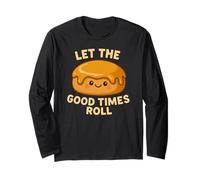 Joli jeu de mots « Let the Good Times Roll » en forme de petit pain au miel Manche Longue