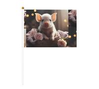 Joli jeune cochon en dix pièces imprimé double face 14 x 20,8 cm, adapté pour les activités d'équipe encourageant