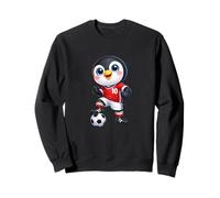 Joli Joueur de Dessin animé Pingouin de Football Amusant Sweatshirt