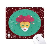 joli joyeux carnaval de venise tapis de souris en hiver flocon de neige