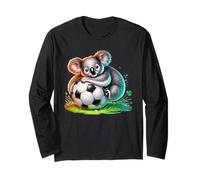 Joli Koala étreignant Ballon de Football Dessin animé Manche Longue