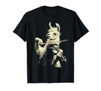 Joli Lama Jouant du Violon drôle Musicien Animal violoniste T-Shirt