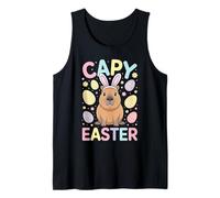 Joli Lapin Capybara Happy Easter Pastel Eggs Kids Débardeur