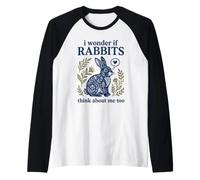 Joli Lapin Fleuri, Je me Demande si Les Lapins pensent à Moi Manche Raglan