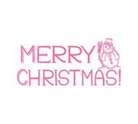 joli lettrage de Noël dessiné à la main Stickers lettrage 48x105cm Fourni avec un kit de film de transfert Rose