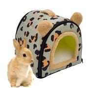 Joli lit pour lapin - Lit grotte pour hamster - Maison pour hérisson - Antidérapante - Pour l'hiver - Grotte pour cochon d'Inde - Grand lit confortable pour animal domestique avec coussin amovible