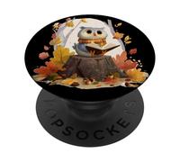 Joli Livre Aimant Hibou en Automne forêt Costume PopSockets PopGrip Adhésif