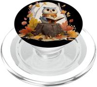 Joli Livre Aimant Hibou en Automne forêt Costume PopSockets PopGrip pour MagSafe